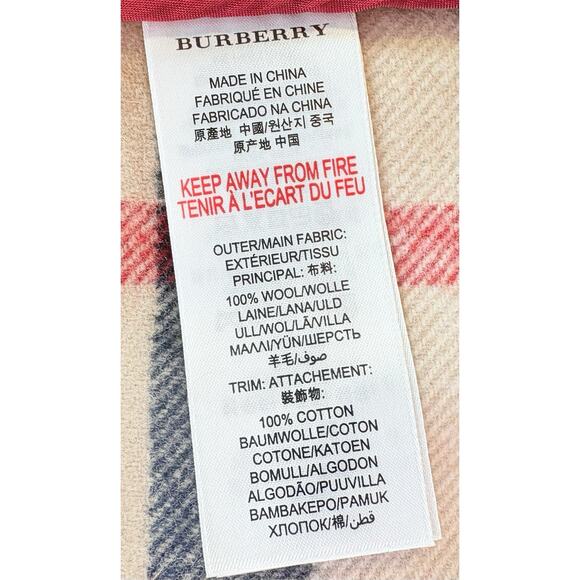 Burberry Children Brit 100% Wool Pea Coat Hooded Red Size ?? READ - Picture 7 of 15